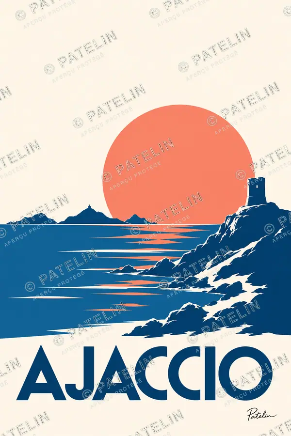 Illustration Ajaccio — Ajaccio, style Minimal