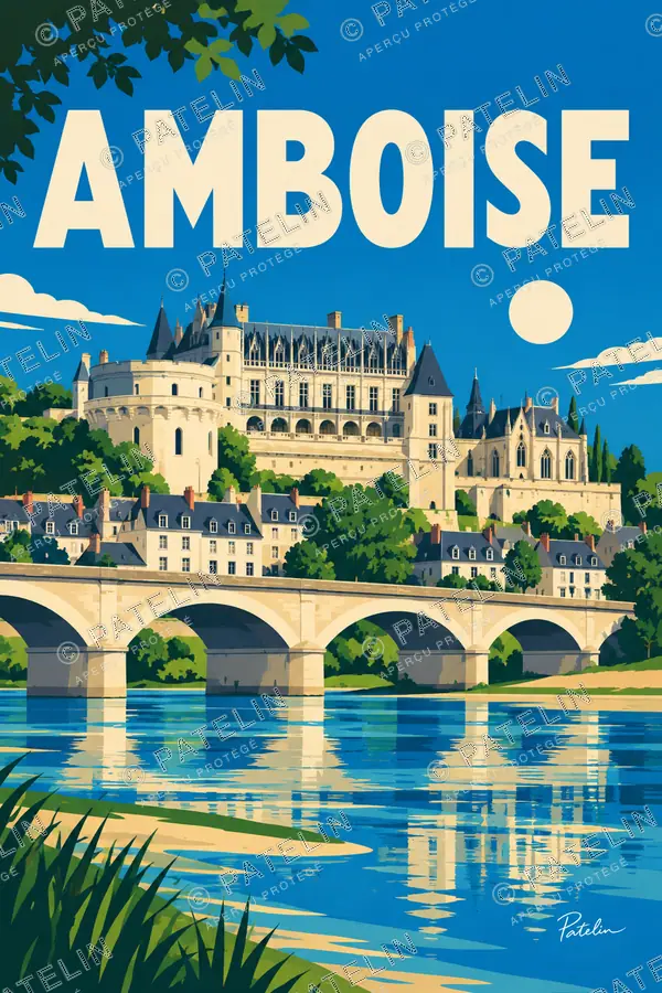 Illustration Amboise — Amboise, style Pop