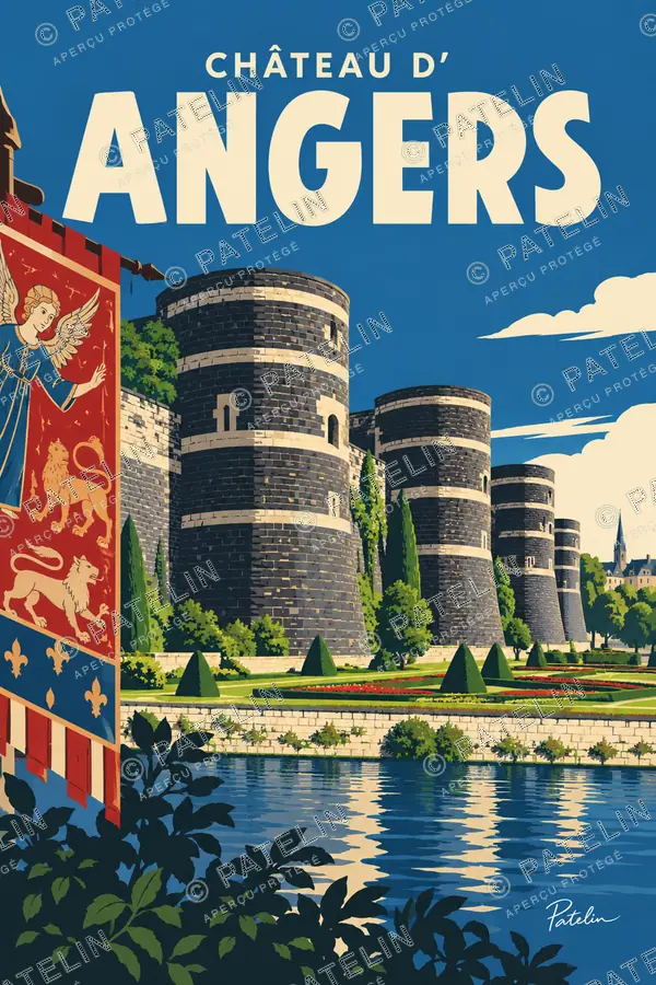 Angers — Le château d’Angers, illustration Pop