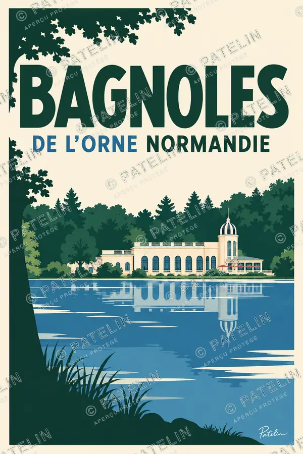 Illustration Bagnoles de l'Orne Normandie — Bagnoles de l'Orne Normandie, style Minimal