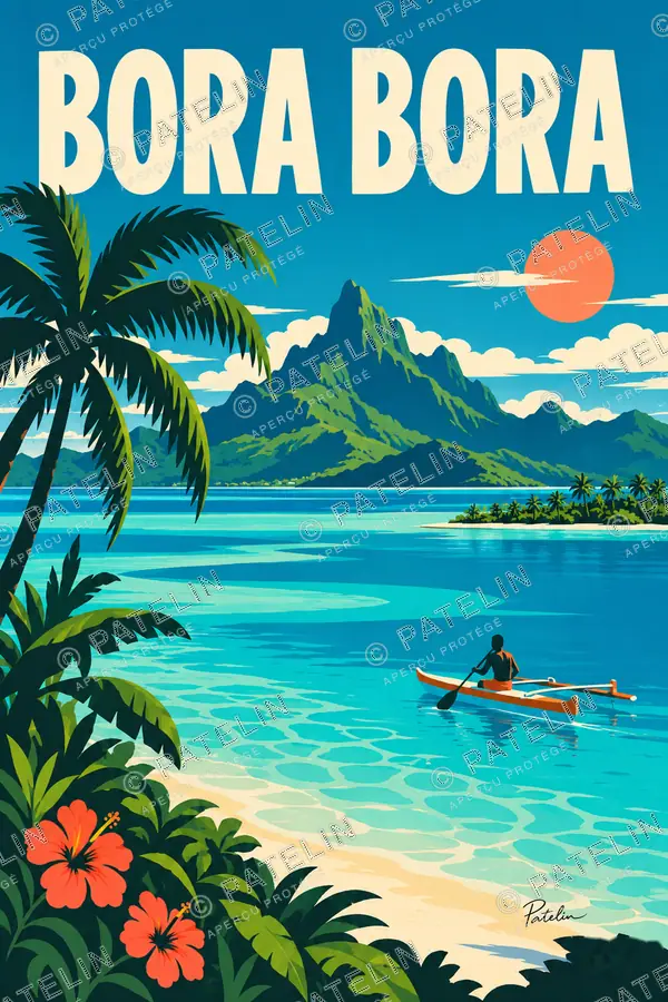 Illustration Bora Bora — Bora Bora, style Pop