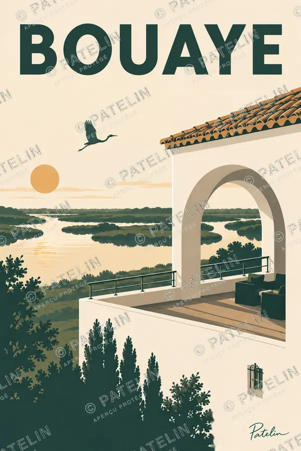 Illustration Bouaye — Le pavillon de Grand-Lieu, style Minimal