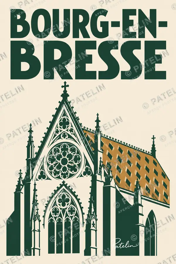 Illustration Bourg-en-Bresse — Le monastère royal de Brou, style Minimal