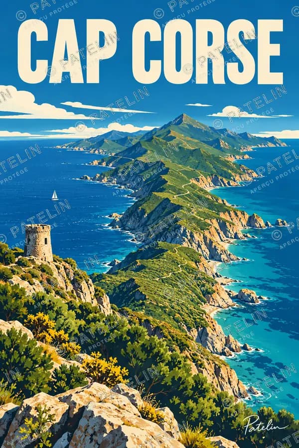 Illustration Cap Corse — Cap Corse, style Pop