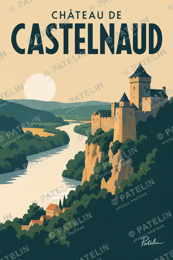 Illustration Castelnaud-la-Chapelle — Le château de Castelnaud, style Minimal