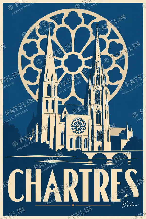 Illustration Chartres — Chartres, style Minimal