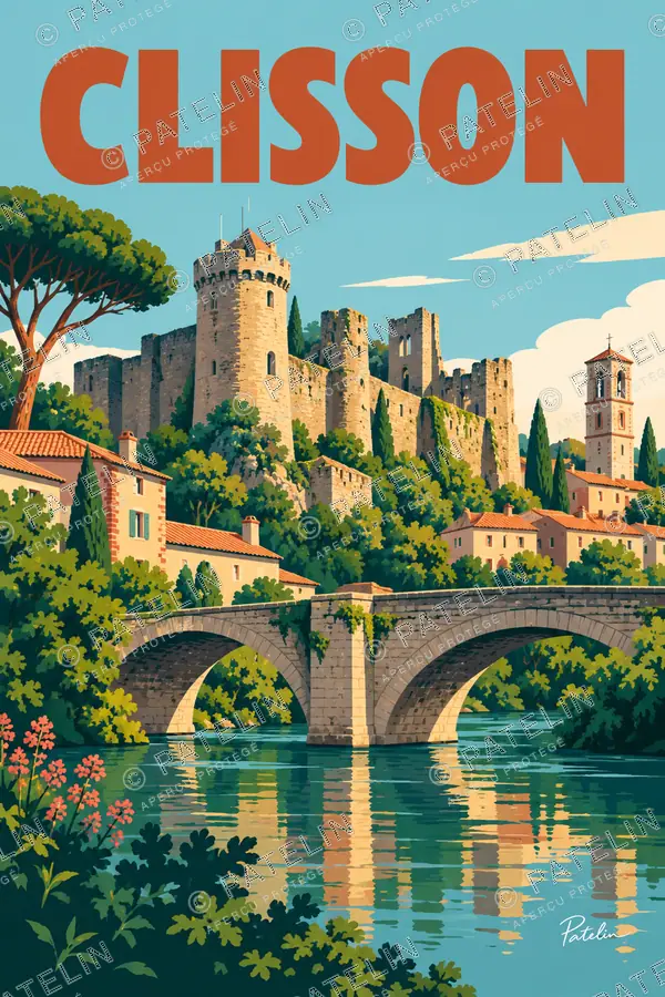 Illustration Clisson — Clisson — nouvelle vue, style Pop