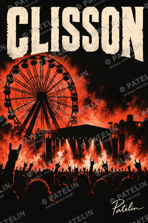 Illustration Clisson — Les nuits du festival, style Minimal
