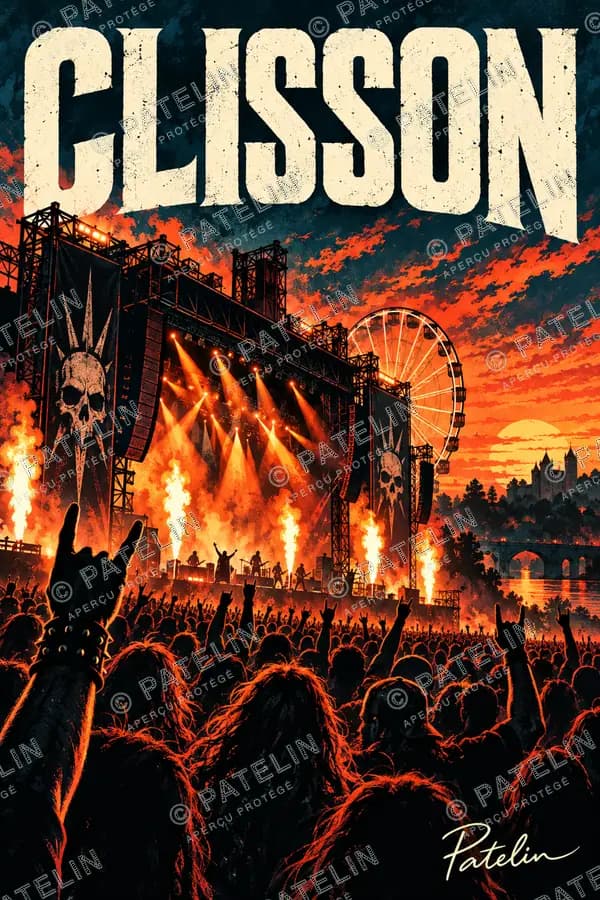 Illustration Clisson — Les nuits du festival, style Pop