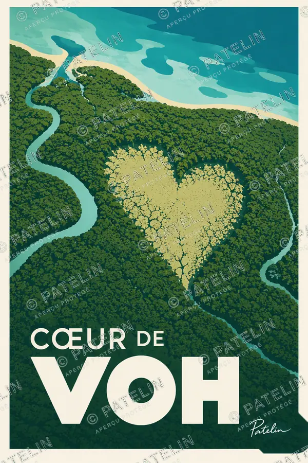 Illustration Cœur de Voh — Cœur de Voh, style Minimal