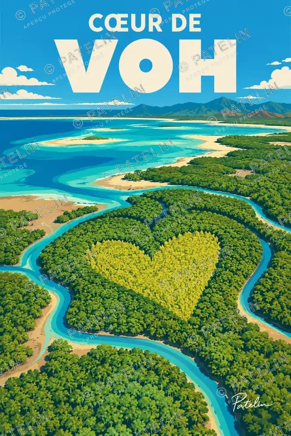 Illustration Cœur de Voh — Cœur de Voh, style Pop