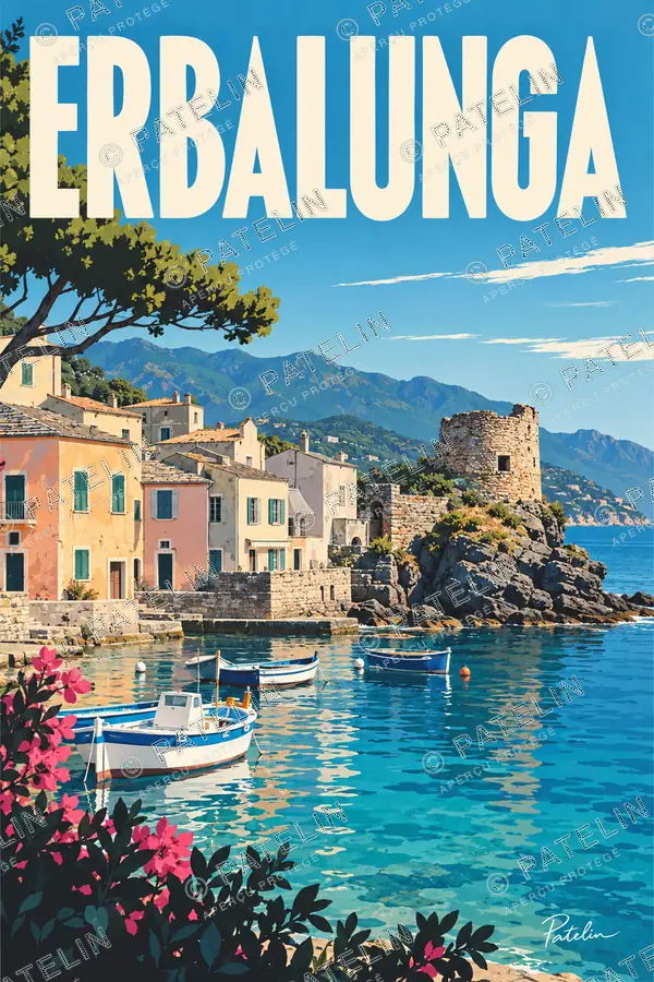 Illustration Erbalunga — Erbalunga, style Pop