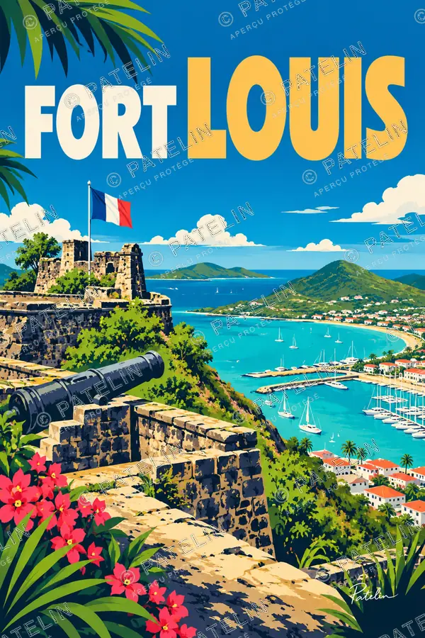 Illustration Fort Louis — Fort Louis, style Pop