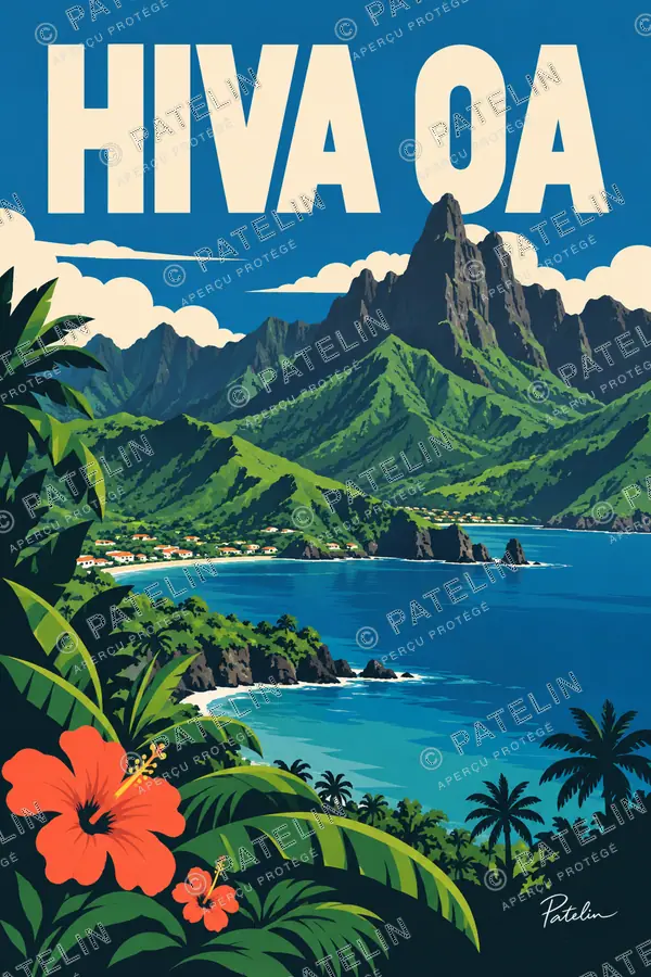 Illustration Hiva Oa — Hiva Oa, style Pop