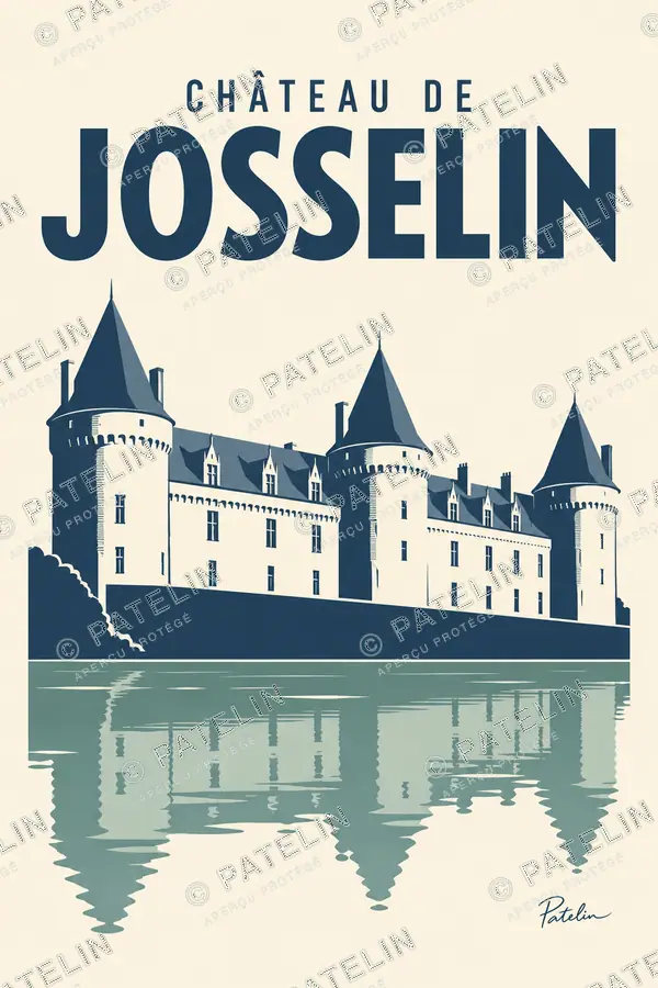 Illustration Josselin — Le château de Josselin, style Minimal