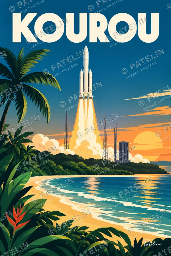 Illustration Kourou — Kourou, style Pop