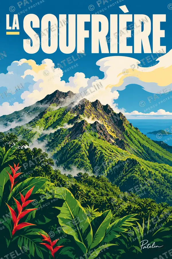 La Soufrière — La Soufrière, illustration Pop