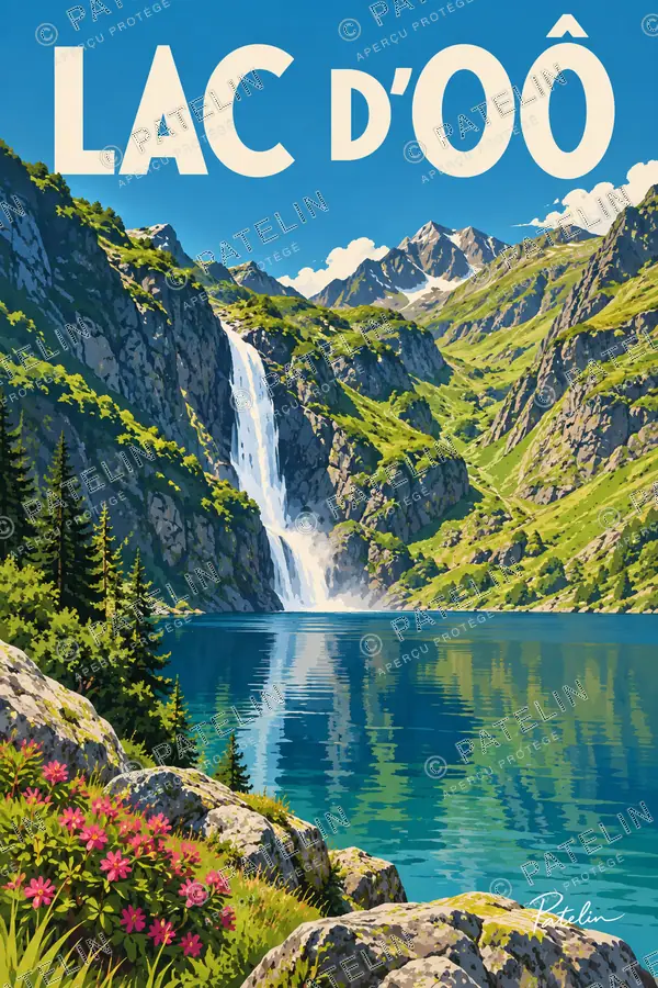 Illustration Lac d’Oô — Lac d’Oô, style Pop