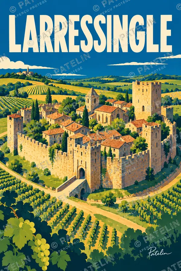 Illustration Larressingle — Larressingle, style Pop