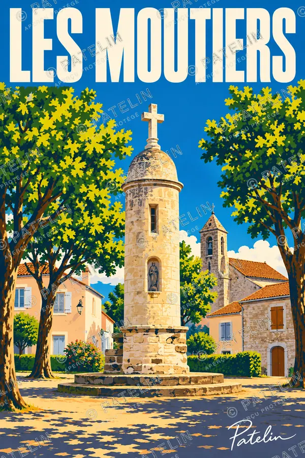 Illustration Les Moutiers-en-Retz — La lanterne des morts, style Pop
