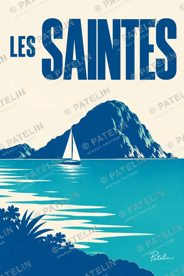 Illustration Les Saintes — Les Saintes, style Minimal