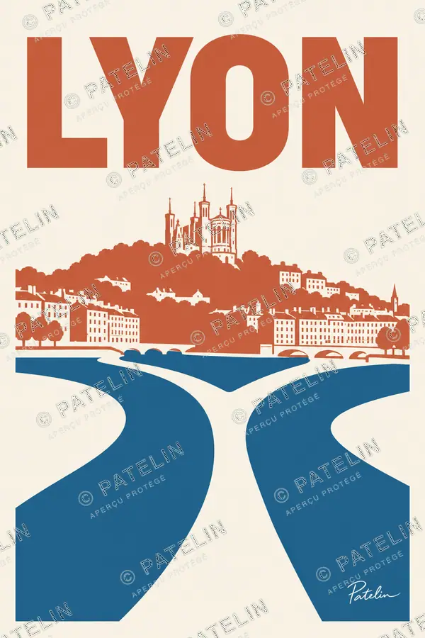 Illustration Lyon — Lyon, style Minimal