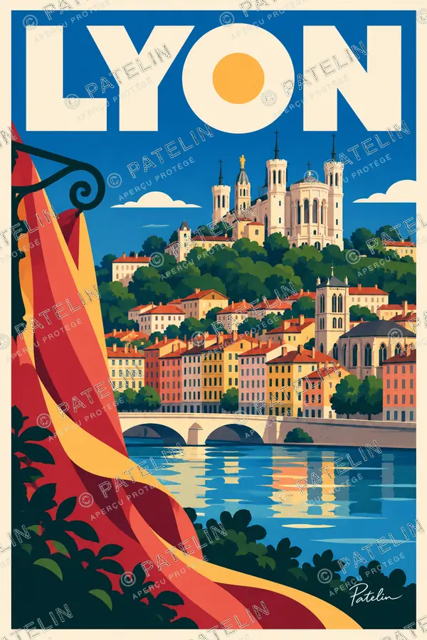 Illustration Lyon — Lyon, style Pop