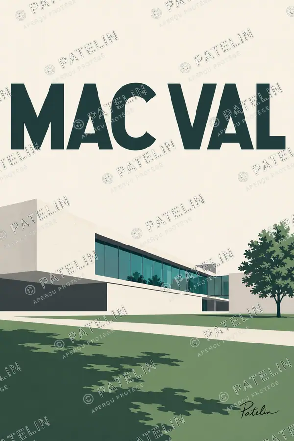 Illustration MAC VAL — Le musée et ses lignes, style Minimal