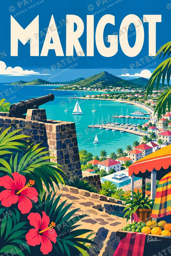 Illustration Marigot — Marigot, style Pop