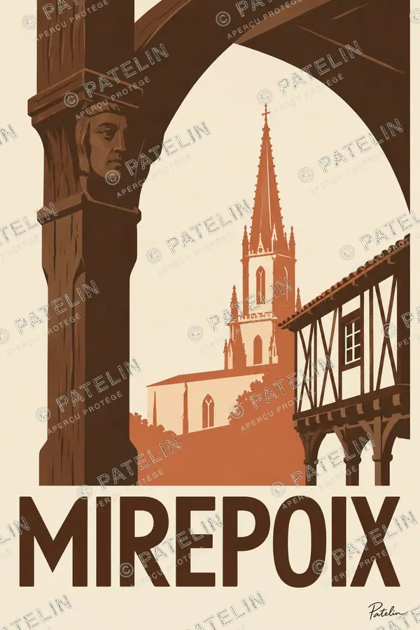 Illustration Mirepoix — Mirepoix, style Minimal