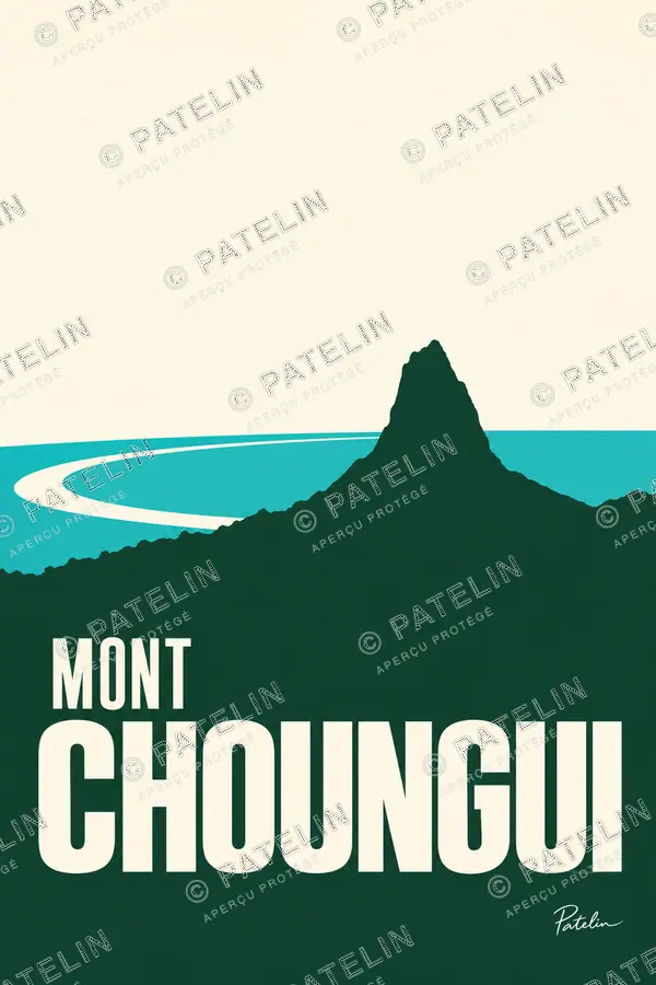 Illustration Mont Choungui — Mont Choungui, style Minimal