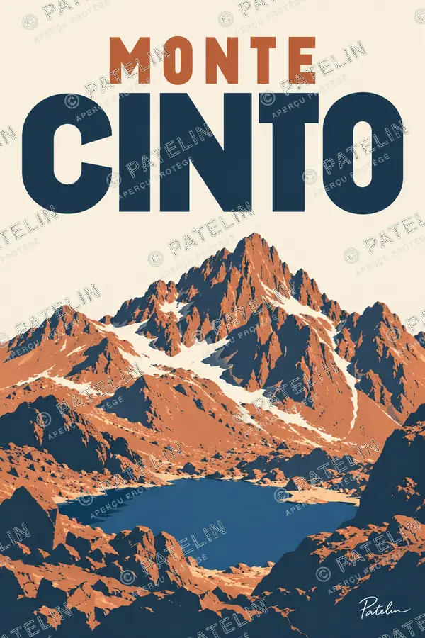 Illustration Monte Cinto — Monte Cinto, style Minimal