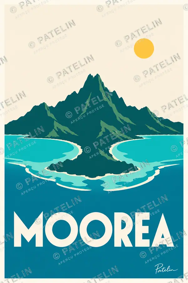 Illustration Moorea — Moorea, style Minimal