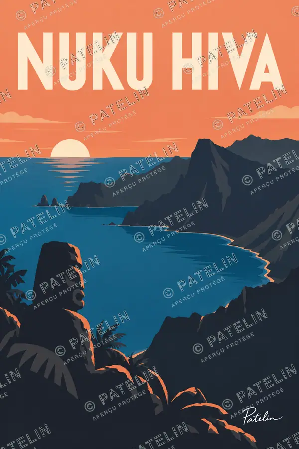 Illustration Nuku Hiva — Nuku Hiva, style Minimal