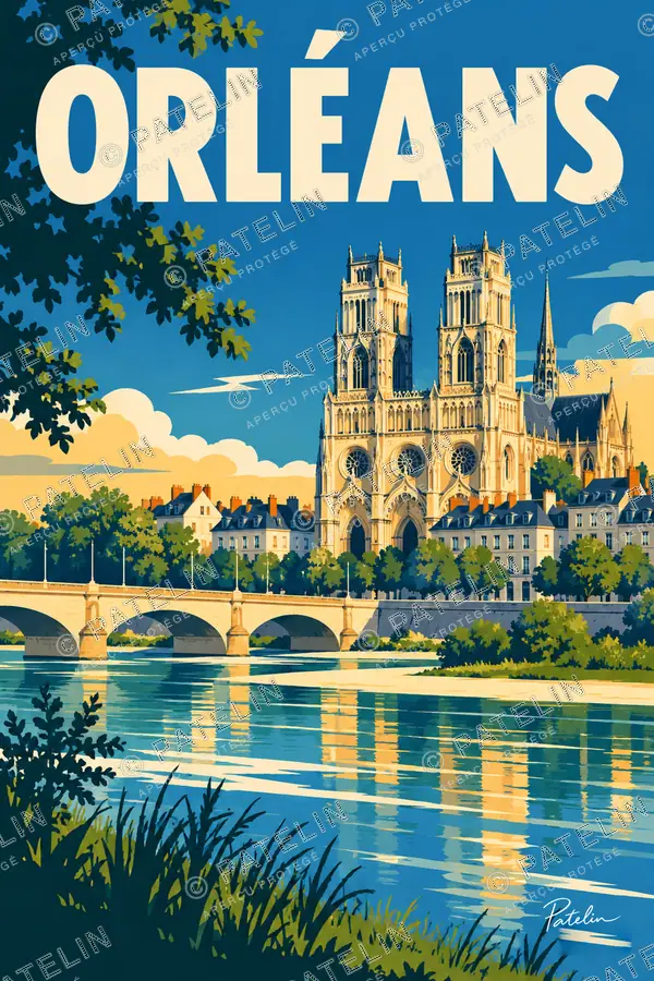 Illustration Orléans — Orléans, style Pop