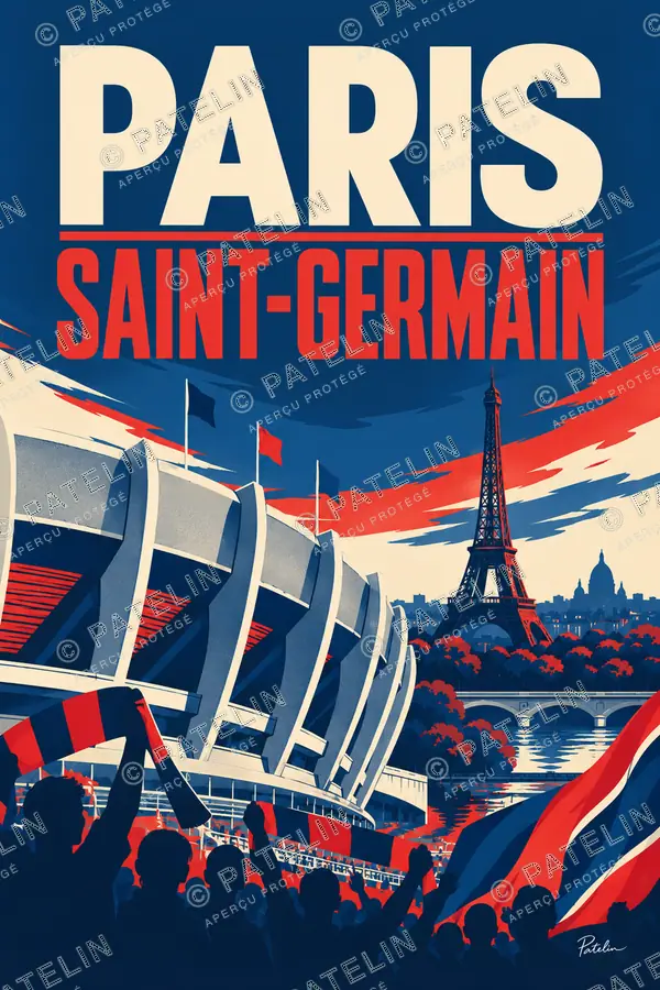 Paris — Paris Saint-Germain, illustration Pop