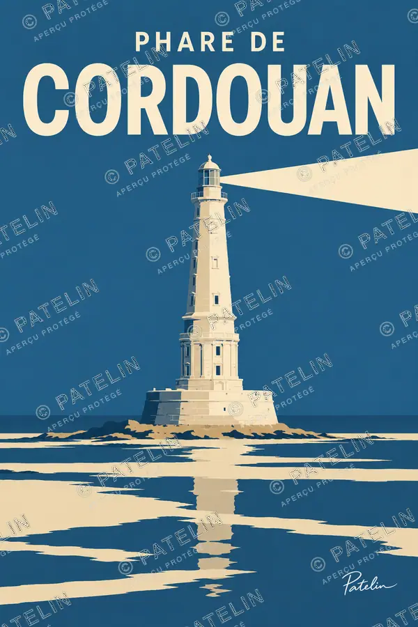 Illustration Phare de Cordouan — Phare de Cordouan, style Minimal