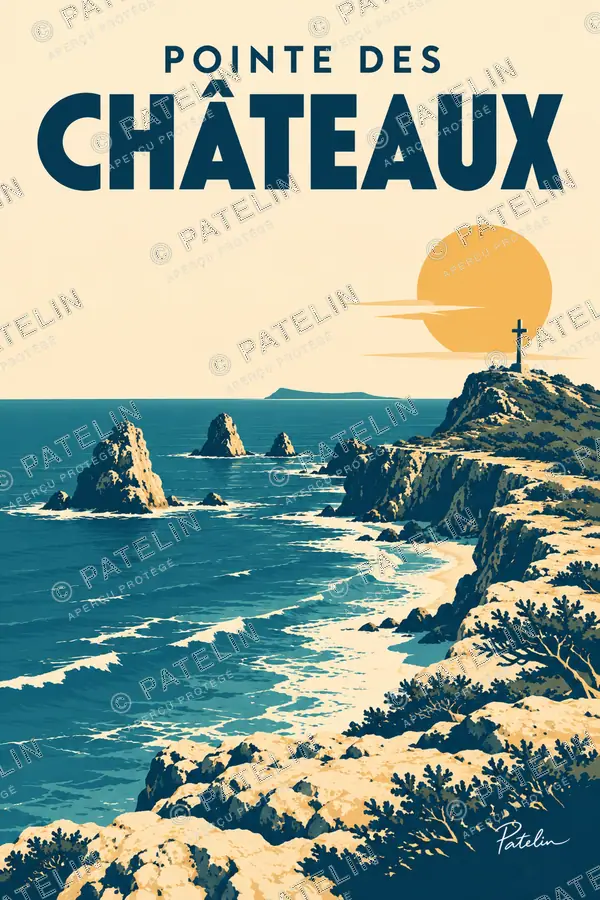 Illustration Pointe des Châteaux — Pointe des Châteaux, style Minimal