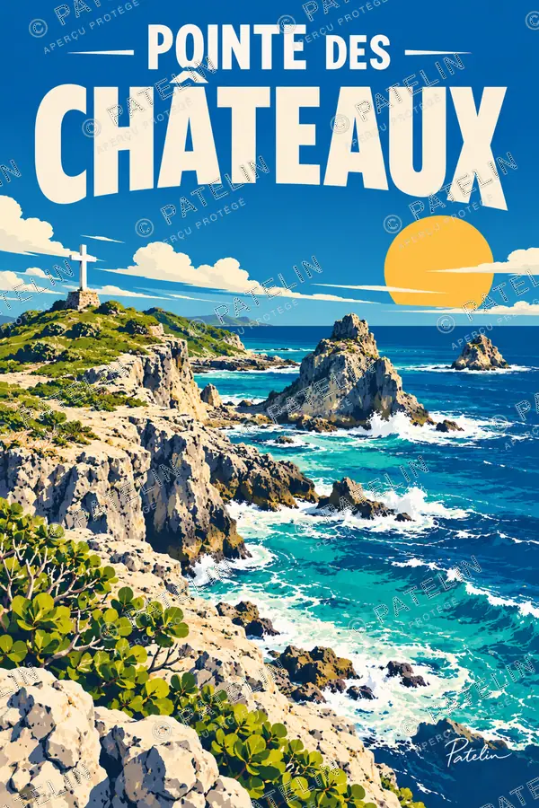Illustration Pointe des Châteaux — Pointe des Châteaux, style Pop