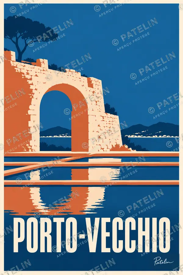 Illustration Porto-Vecchio — Porto-Vecchio, style Minimal