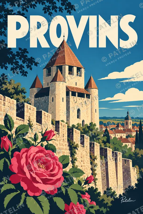 Illustration Provins — Provins, style Pop