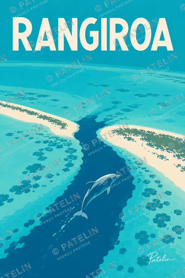 Illustration Rangiroa — Rangiroa, style Minimal