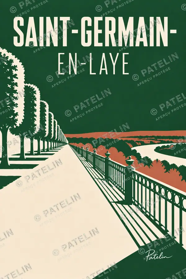 Illustration Saint-Germain-en-Laye — La grande terrasse, style Minimal