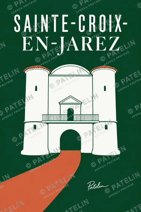 Illustration Sainte-Croix-en-Jarez — La porte de la chartreuse, style Minimal