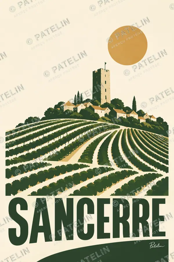 Illustration Sancerre — Sancerre, style Minimal