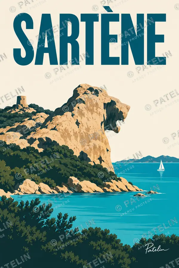 Illustration Sartène — Sartène, style Minimal