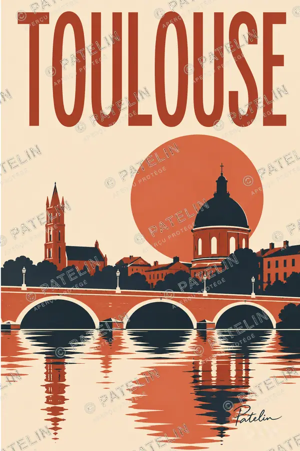Illustration Toulouse — Toulouse, style Minimal