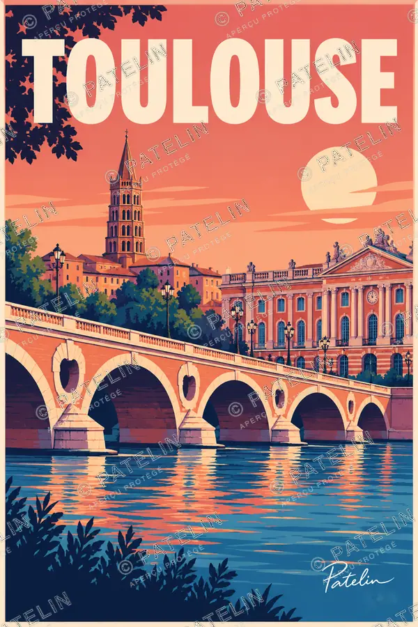 Illustration Toulouse — Toulouse, style Pop
