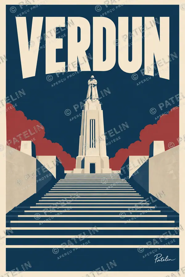 Illustration Verdun — Verdun, style Minimal
