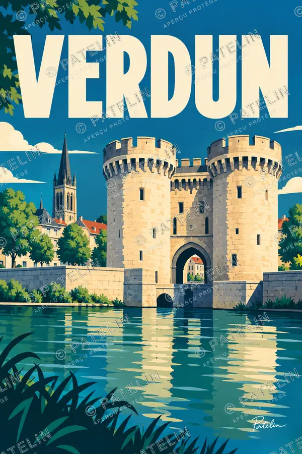 Illustration Verdun — Verdun, style Pop